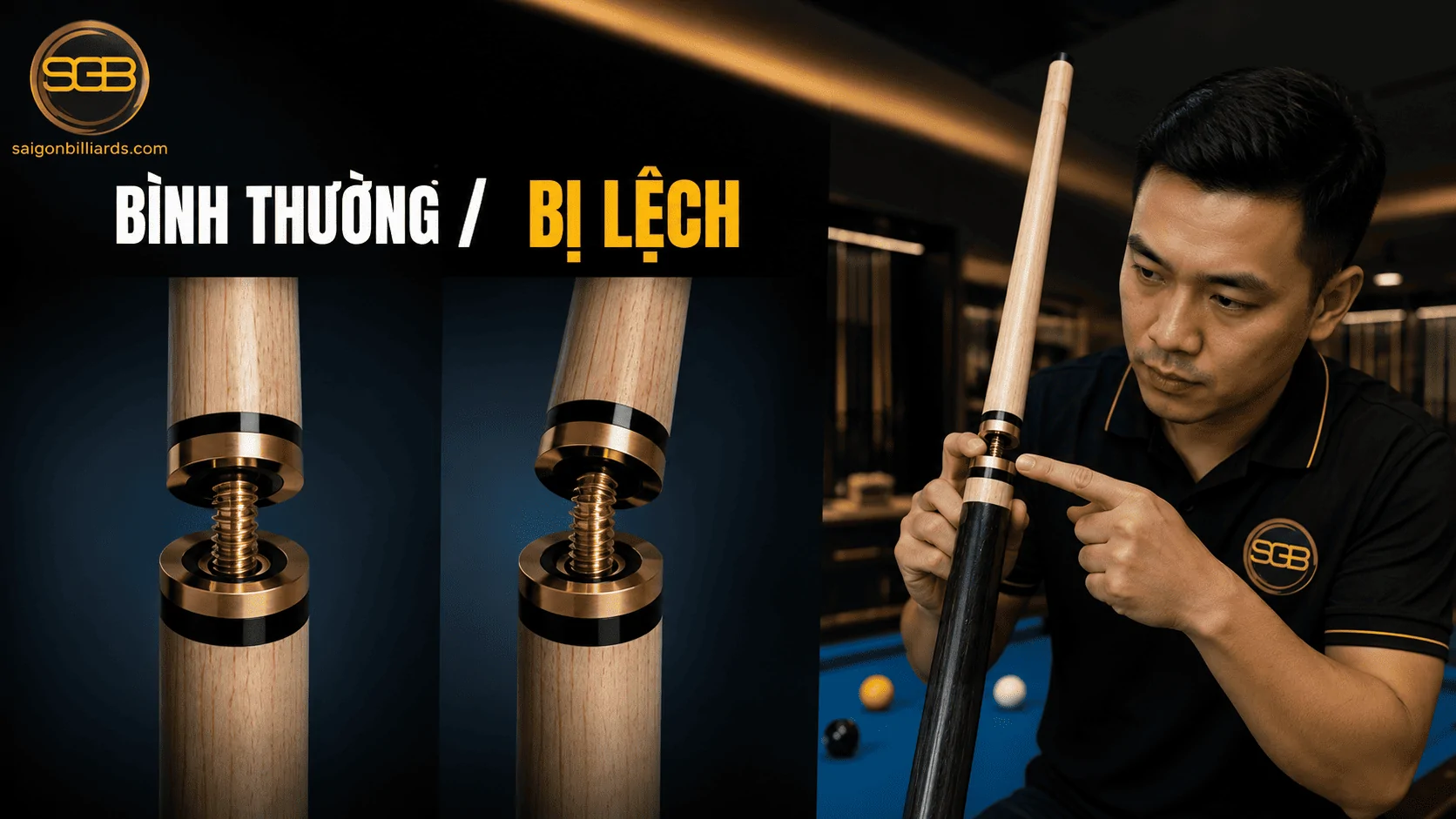 So s&aacute;nh ren cơ b&igrave;nh thường v&agrave; ren cơ bị lệch