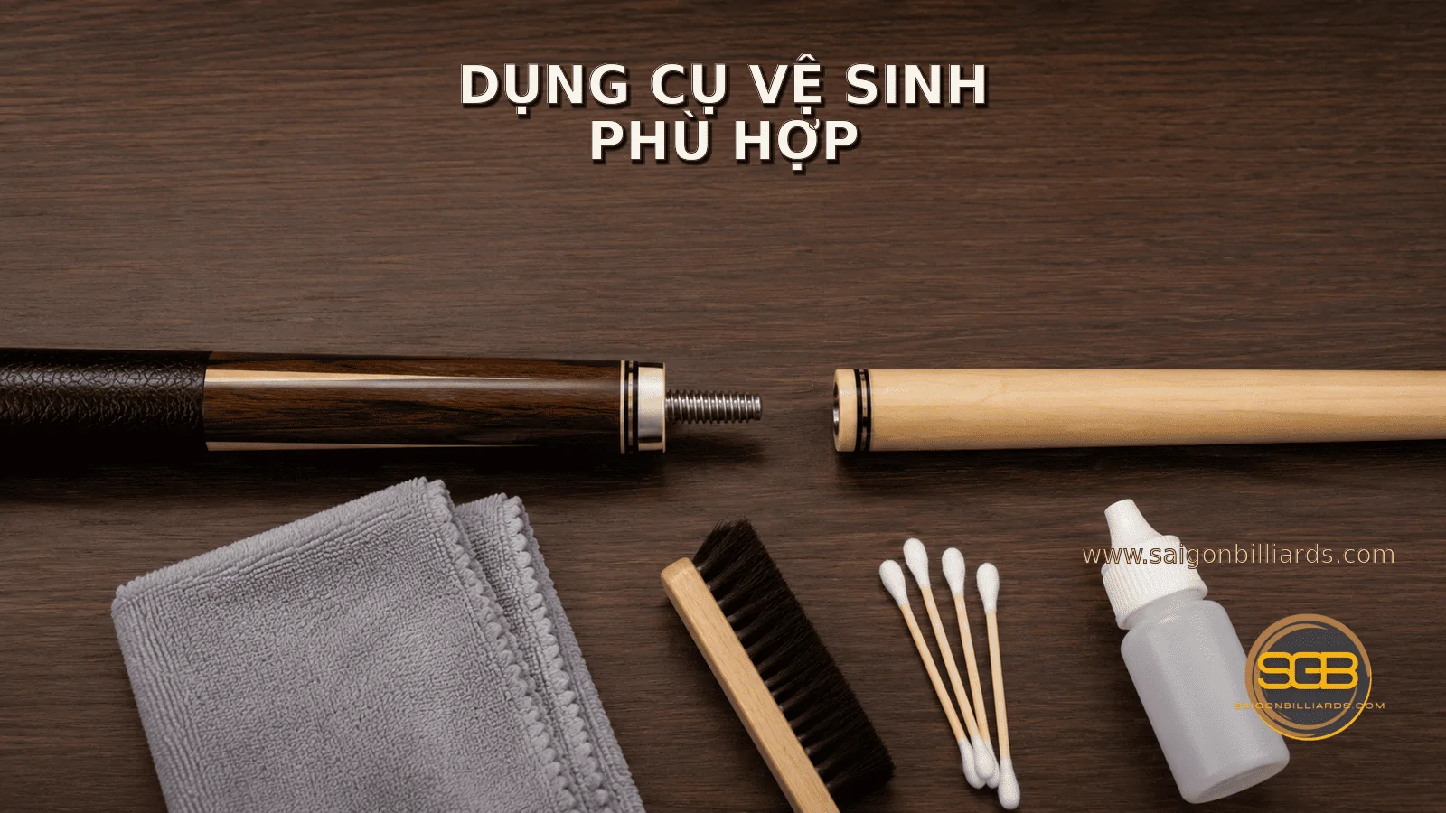 dụng cụ ph&ugrave; hợp để vệ sinh ren cơ bida