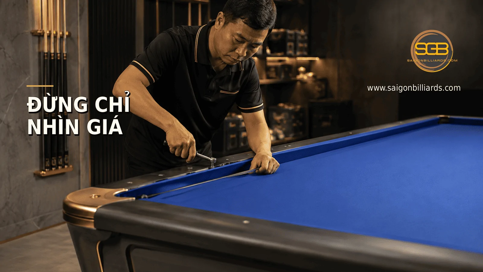 kỹ thuật vi&ecirc;n căng vải b&agrave;n bida đ&uacute;ng quy tr&igrave;nh
