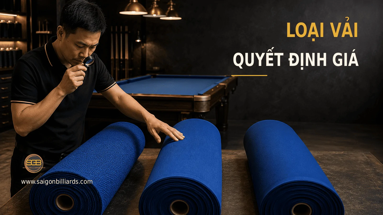 kỹ thuật vi&ecirc;n so s&aacute;nh c&aacute;c cấp chất lượng vải b&agrave;n bida kh&ocirc;ng thương hiệu