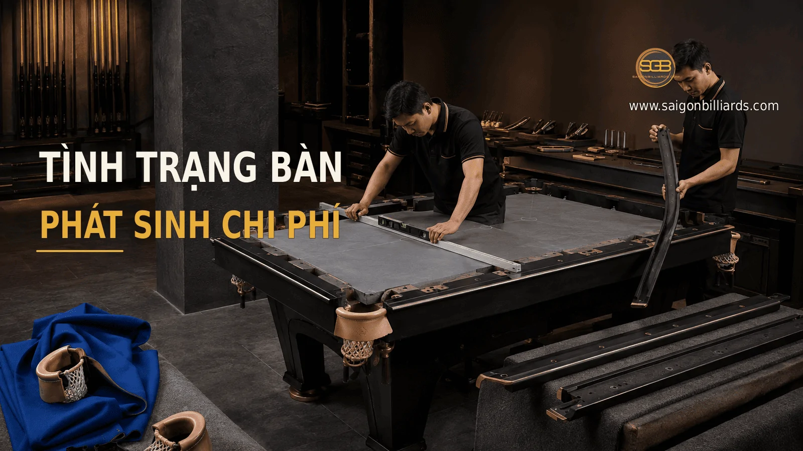 kỹ thuật vi&ecirc;n kiểm tra mặt đ&aacute; băng cao su v&agrave; khung b&agrave;n pool