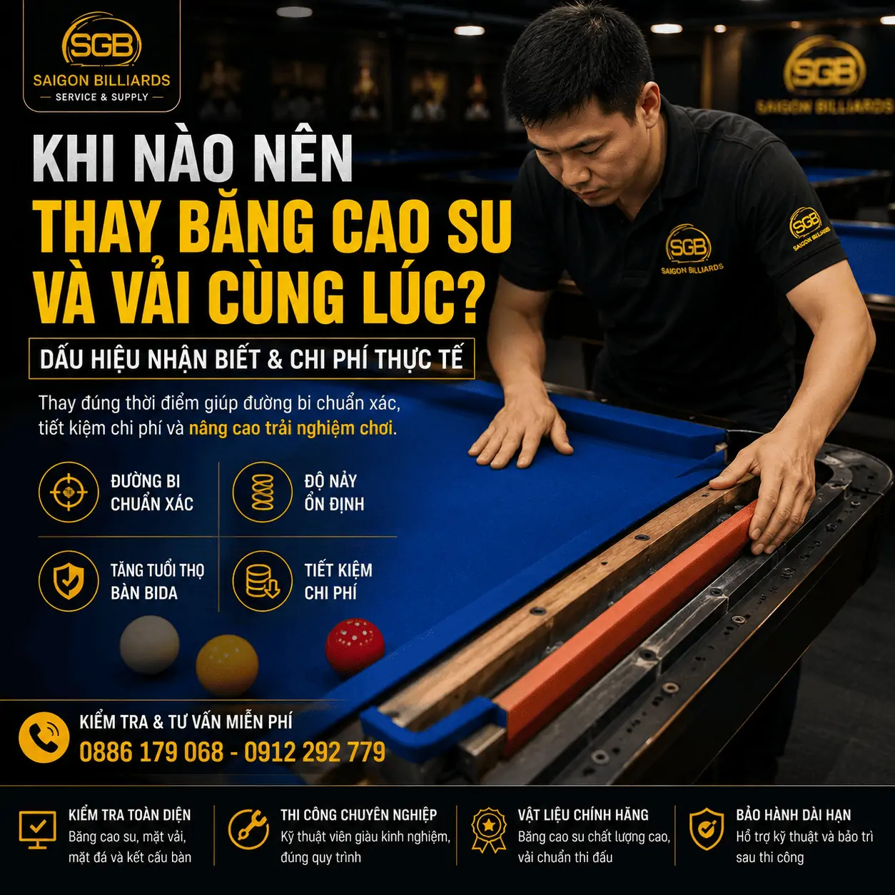 Thay Vải Bàn Bida Làm Hỏng Mặt Đá Có Hay Không? Giải Đáp Từ Chuyên Gia