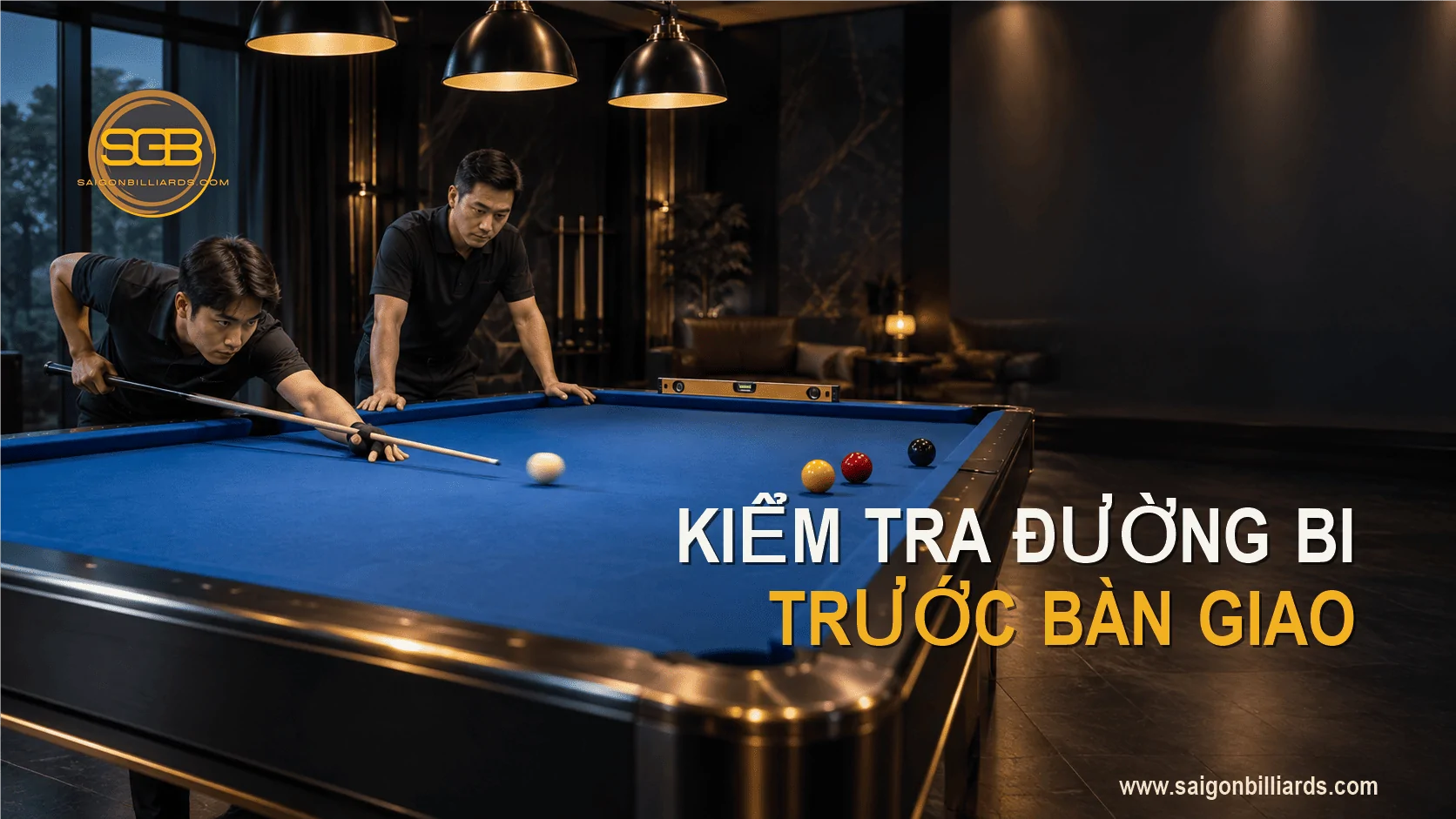 kiểm tra đường bi sau khi thay vải b&agrave;n bida