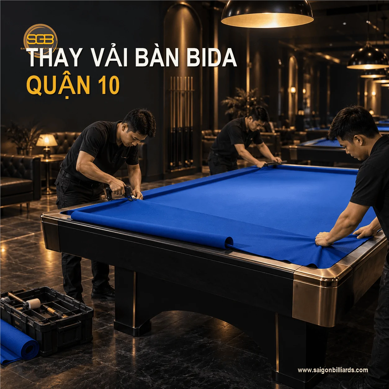 thay vải b&agrave;n bida quận 10 chuy&ecirc;n nghiệp