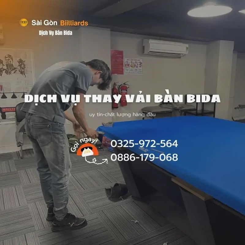 thay vải b&agrave;n bida