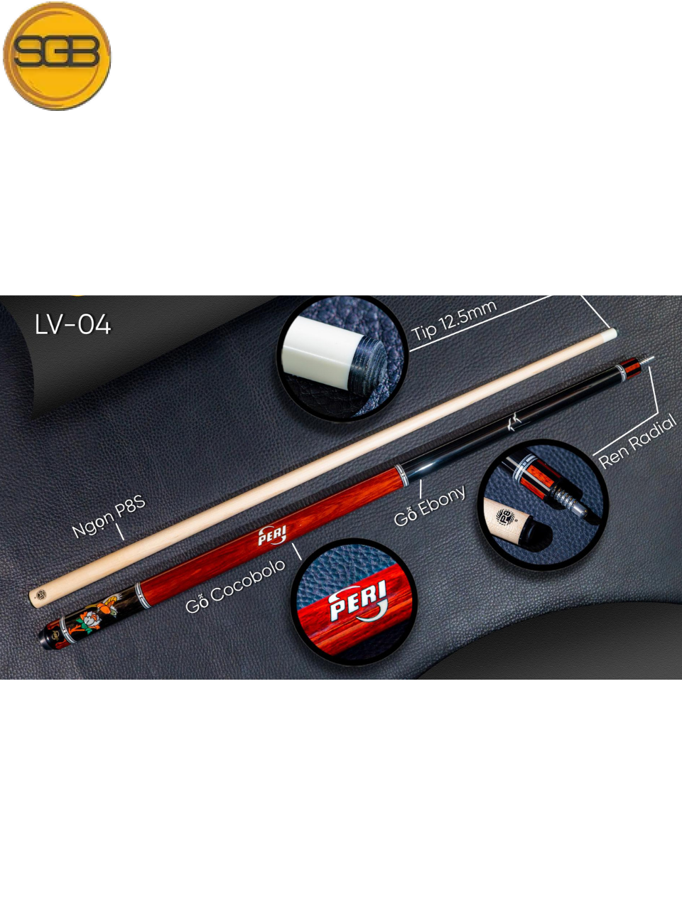 Cơ bida lỗ Peri LV-04