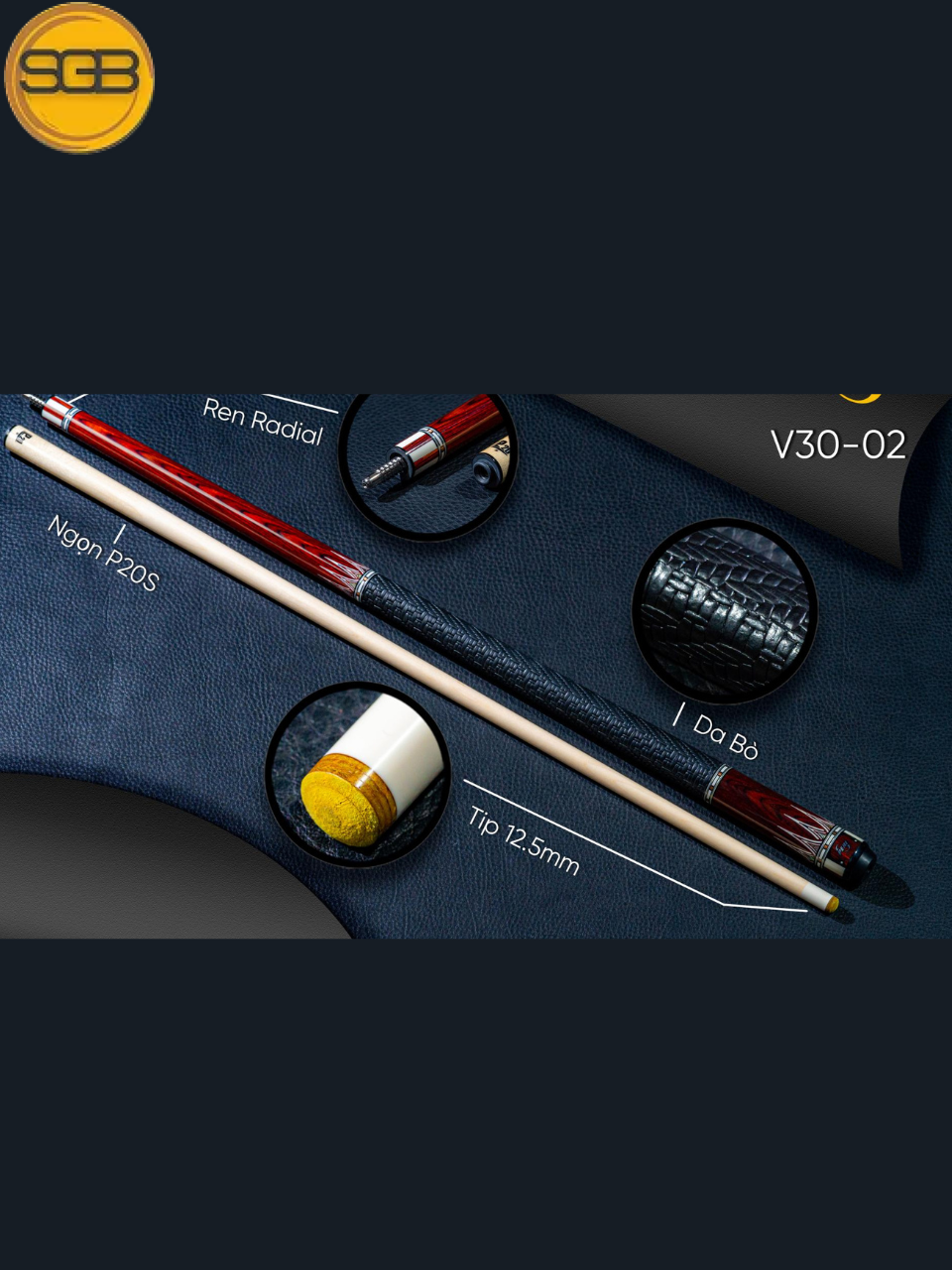 Cơ bida lỗ Peri V30-02