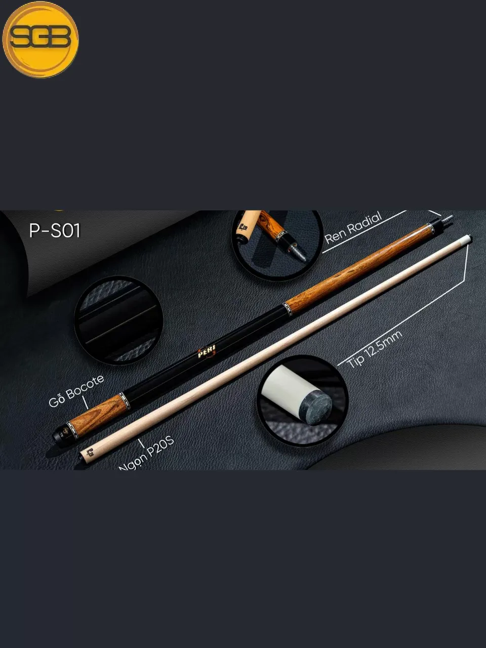 Cơ bida lỗ Peri P-S01 VISCOUNT