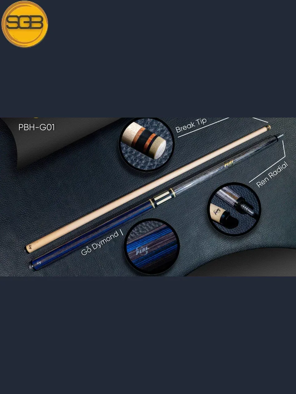 Cơ bida lỗ Peri PBH-G01-W BREAK CUE